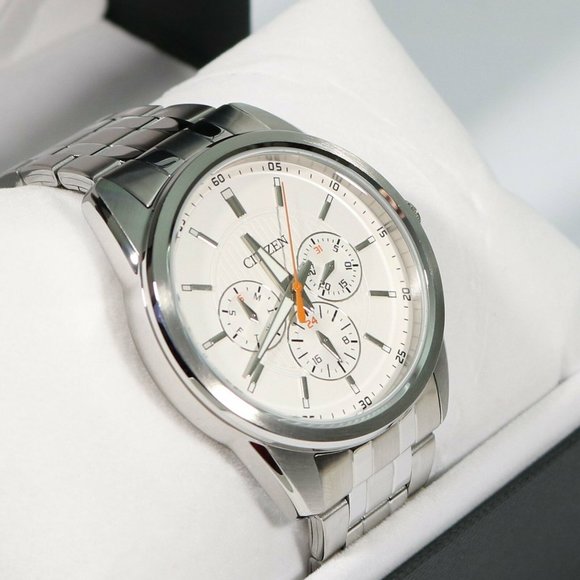 Citizen Dress Steel Orange Dial 40mm Watch